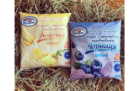 Drinking yogurt from "Shchedryk"