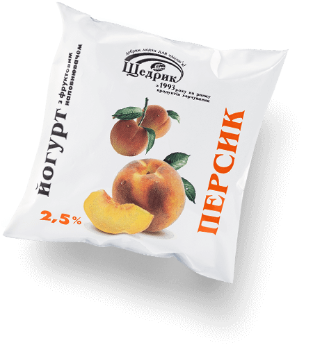 ЙОГУРТ ПИТНИЙ ТЕРМОСТАТНИЙ ФРУКТОВО-ЯГІДНИЙ (ПЕРСИК) 2,5%