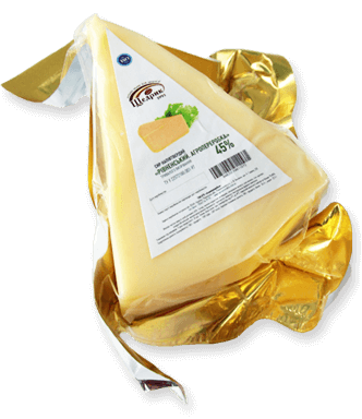 Semi-hard cheese «Rivnenskyy. Agropererobka» 45% of the long ripening