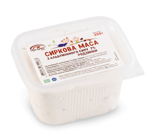 Cottage cheese mass 7% sweet with raisins