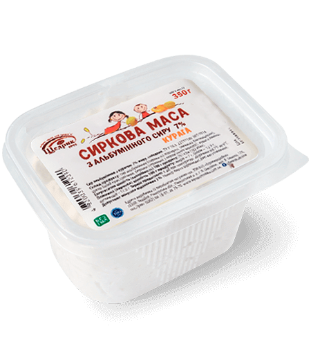 Cottage cheese mass 7% sweet with dried apricots