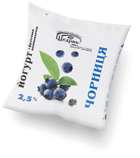Йогурт питний термостатний фруктово-ягідний (Чорниця) 2,5%