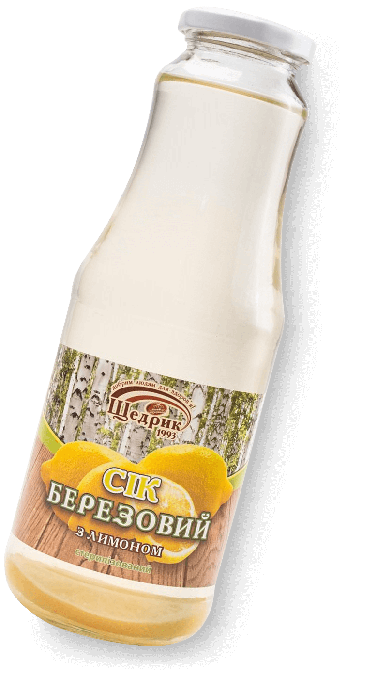 Birch juice with lemon