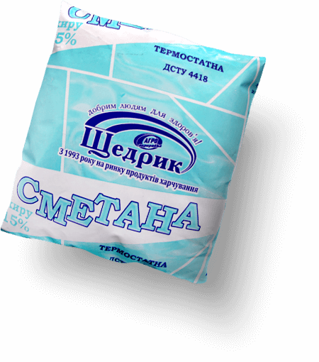 Sour cream pasteurized thermostat 15%