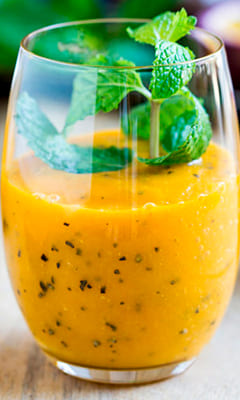 Banana & passion fruit smoothie