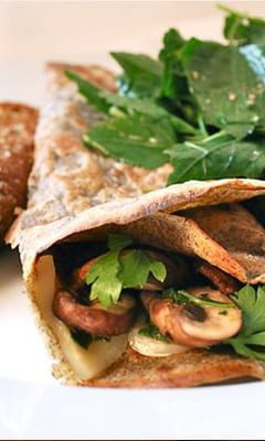 Гречневые блины с грибами