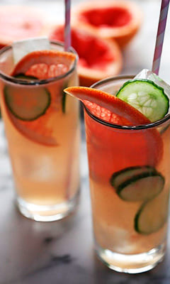 Грейпфрутово-огуречный лимонад