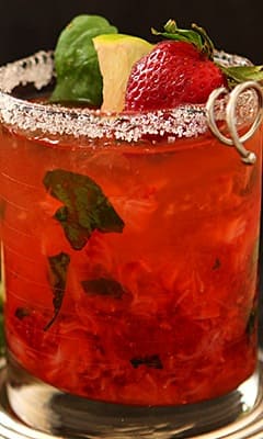 Strawberry basil margarita