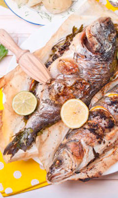 Риба зі сметаною та соусом  «Лимон з базиліком»