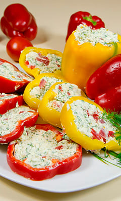 Быстрые фаршированные перцы