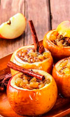 Fast stuffed apples