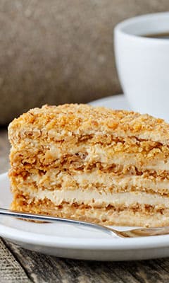 Cake «Honey» from the accountant of PTP Agropererobka Tetiana Nikonchuk