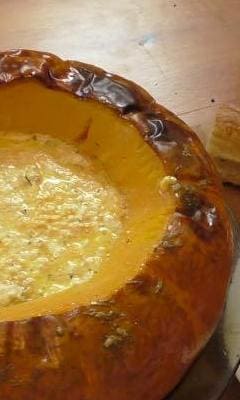 Baked pumpkin with cheese