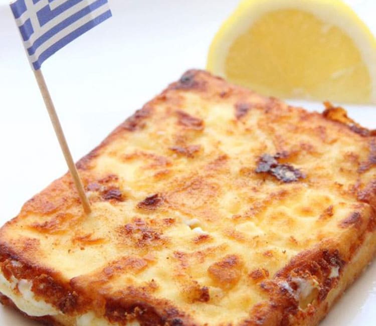 Easy Greek appetizer "Saganaki"