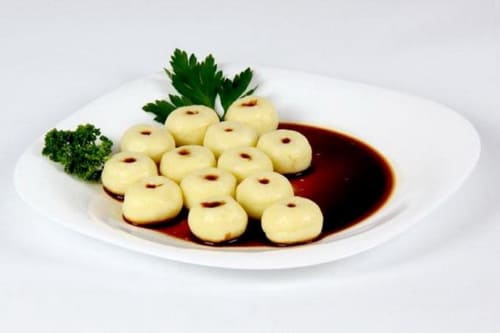 Сирні кльоцки  з соусом «Журавлина»