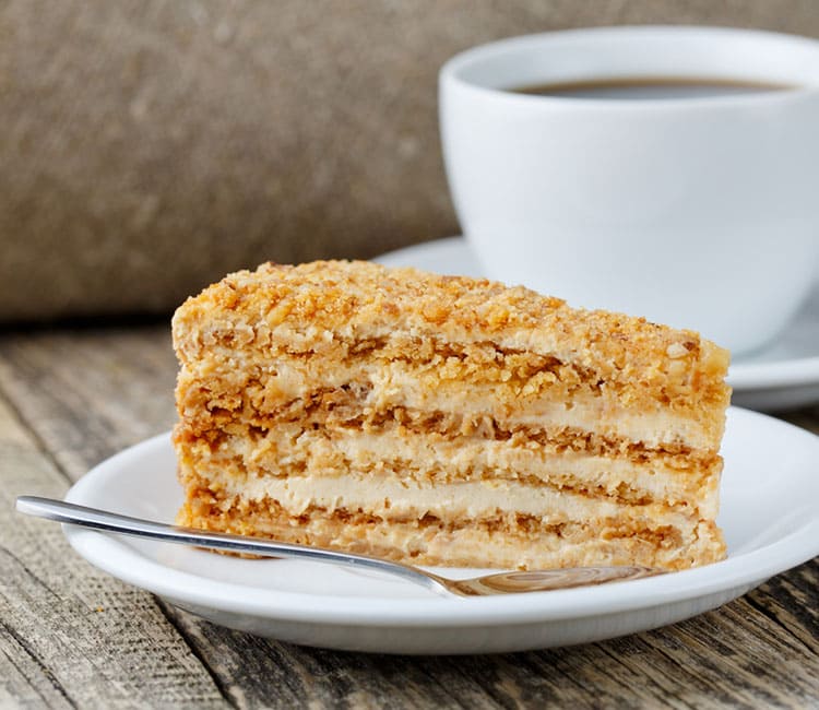 Cake «Honey» from the accountant of PTP Agropererobka Tetiana Nikonchuk