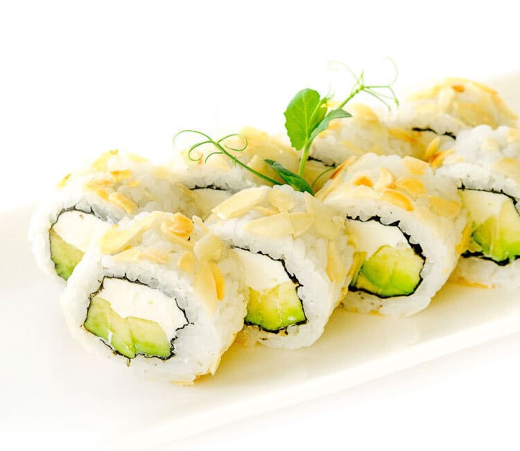 Vegetarian roll with cheese