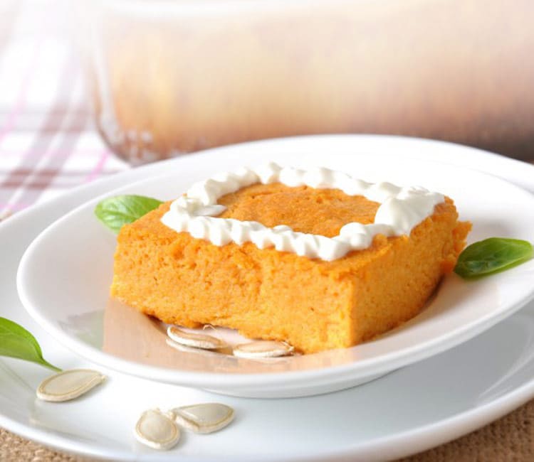 Casserole with cheese and pumpkin